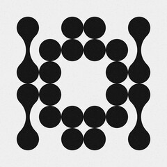 Abstract Cross Pattern Dots Logo generative computational art illustration