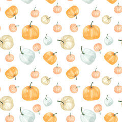 seamless pattern with pumpkins