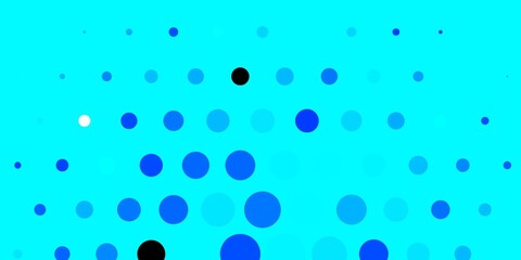 Dark BLUE vector template with circles. Illustration with set of shining colorful abstract spheres. New template for your brand book.