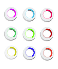 3D Multi - COlored Circle Graphic