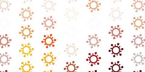Light Orange vector template with flu signs.