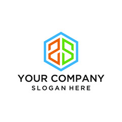 Hexagon ZS letter logo