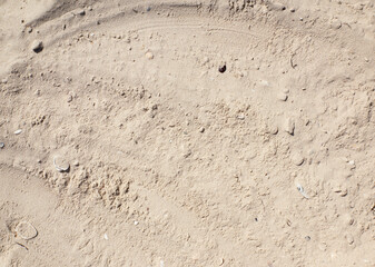 texture of yellow sand on the Black Sea, top view
