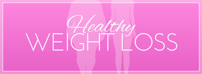 Pink Healthy Weight Loss Web Banner Background