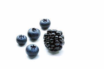 soft fruit group isolated on white background