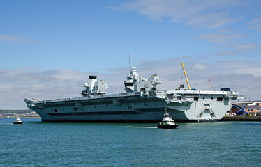 HMS Prince of Wales Aircraft Carrier, Portsmouth Harbour