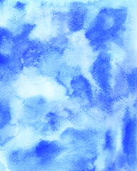 Watercolor vector blue, winter backdrop abstract background