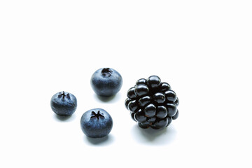 soft fruit group isolated on white background