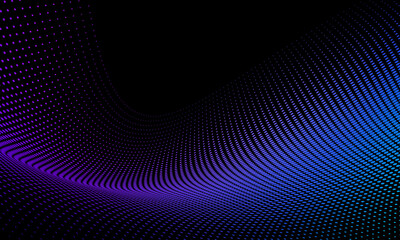 Fototapeta premium Abstract shiny blue halftone background illustration 