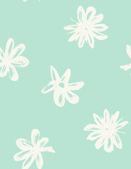 Creative brushstroke flowers in candy colours in seamless pattern for fashion, posters, invitations, cards, package, etc