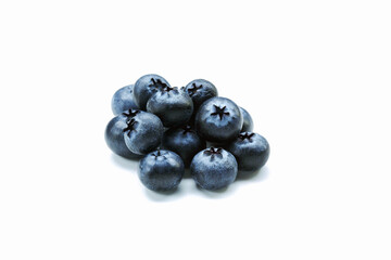 Blueberries group isolated on white background
