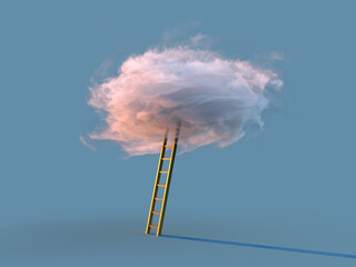 ladder to the white cloud © Photobank