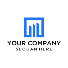 Fototapeta premium Minimal growth bar logo