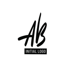 AB Letter logo Design Template Vector. Modern letters A B, A&B Alphabet icon.