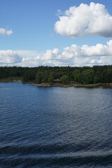 Einfahrt in den Schärengarten von Stockholm Schweden