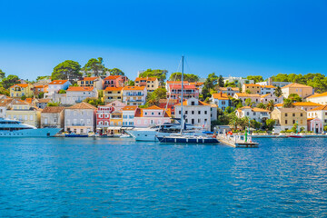 Town of Mali Losinj on the island of Losinj, Adriatic coast in Croatia, popular touristic...