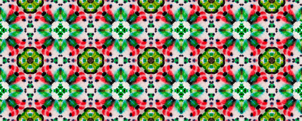 Aztec Lace Pattern. Black, Green Seamless Texture. Repeat Tie Dye Illustration. Ikat Asian Design. Abstract Ikat Design. Hand Drawn Aztec Lace Pattern.