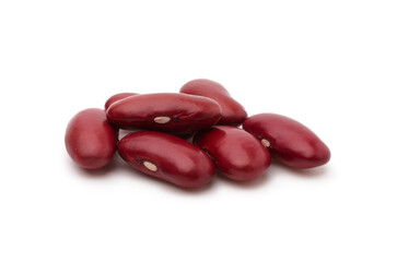 Close up,Red beans isolated on white background,Agricultural products.