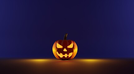 halloween pumpkin on dark background