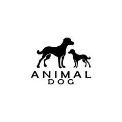 Fototapeta na wymiar animal dog standing logo design vector