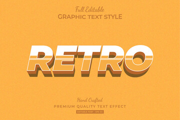 Obraz premium Retro Editable Custom Text Style Effect Premium