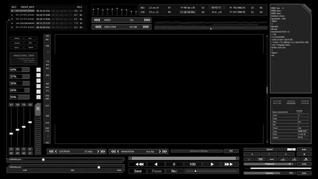 PNG Alpha.HUD User Interface template.Viewfinder.Technological futuristic Cyberpunk hud.Sci fi 2D graphic.