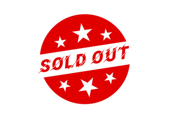 Sold out square sticker. Sold out sign. Sold out banner