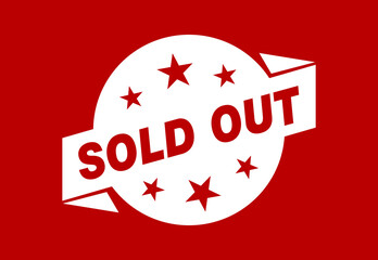 Sold out square sticker. Sold out sign. Sold out banner