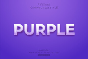 Purple Editable Custom Text Style Effect Premium