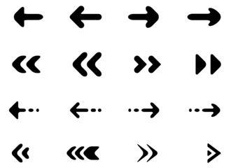 hand drawn arrows isolated on white background.