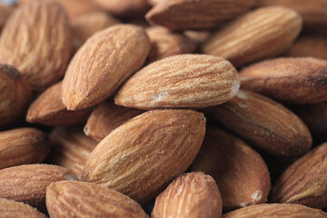 Fototapeta premium Close up of almond nuts in a bowl 