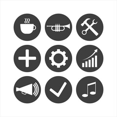 Web icon set symbol. EPS10 vector illustration