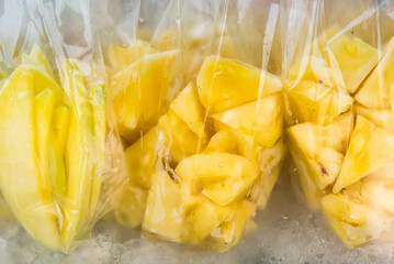 Fresh pineapple is delicious in street food
