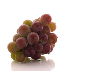 grapes, fresh grape fruits on white background
