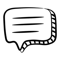 
An icon of comment in editable linear style 
