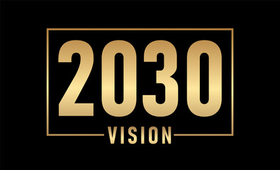 2021 Vision. 2021 vision new year on Black Background