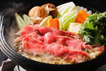 国産和牛ロースのすき焼き　Sukiyaki