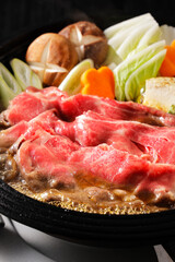 国産和牛ロースのすき焼き　Sukiyaki