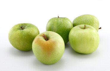 green apple isolated on white