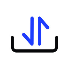 Mobile Data Data Transfer icon in trendy flat style
