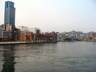 Fototapeta premium Beautiful view of the city from the hill