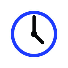 Clock icon in trendy flat style
