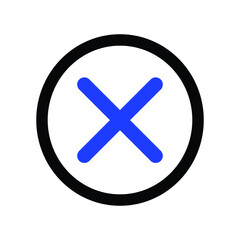 Cross Close mark icon in a circle
