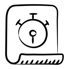 
An icon of deadline in modern linear style, work target
