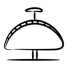 
Line icon of network notification in editable style
