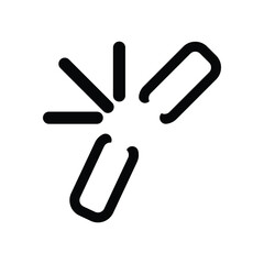 Obraz premium Broken Link flat icon illustration- vector 