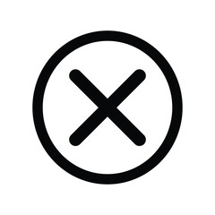 Cross Close mark icon in a circle
