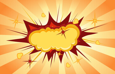 Background with Big Boom  explosion illustration design background.