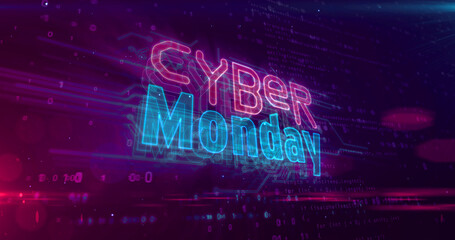Fototapeta na wymiar Cyber Monday abstract 3d illustration