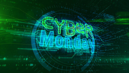 Cyber Monday abstract 3d illustration